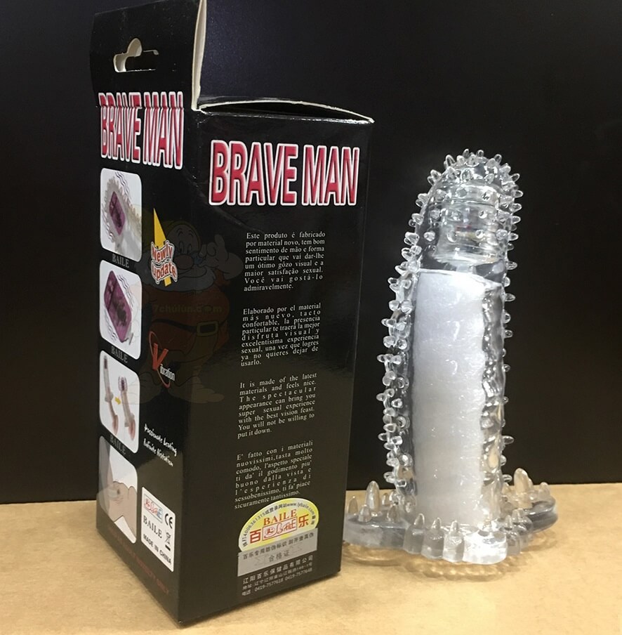 Bao đôn Brave man rung đầu silicon an toàn tăng kích thước rung đầu mạnh