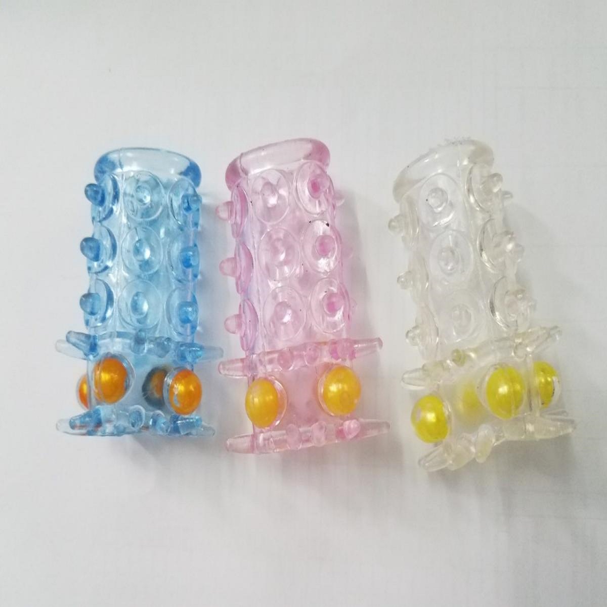 Bộ 3 món đôn khúc giữa gai ngón tay silicon tăng cực khoái