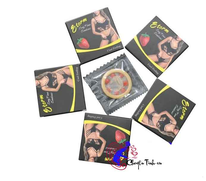 Storm Soft Beaded Condom 7 Beads Natural Latex