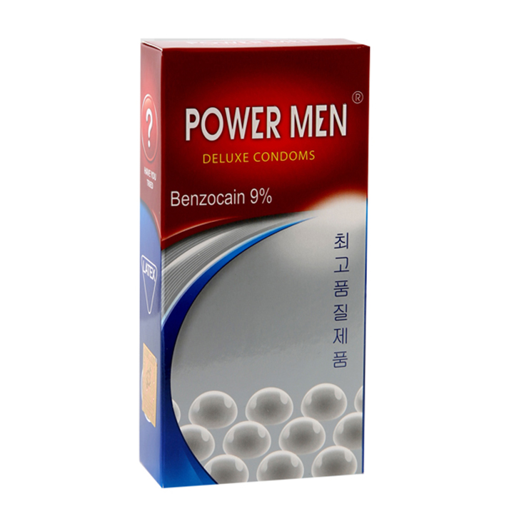 Bao cao su PowerMen Longer Plus gân gai chống xuất tinh sớm hộp 12 cái 