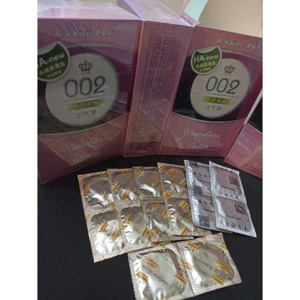 HA 002 Water Lotus Ultra Thin Condoms 52mm Natural Latex Lubricated
