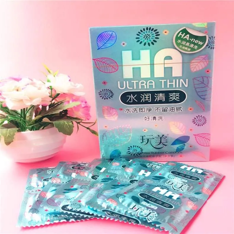 Bao cao su gia đình Ha Ultra Thin siêu mỏng nhiều gel bôi trơn lâu ra