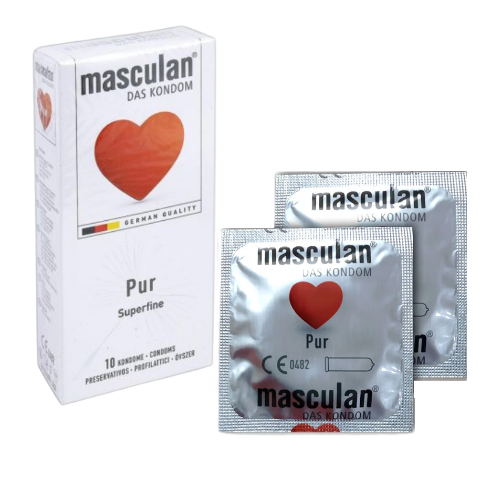 Bao cao su Masculan Pur siêu mỏng nhiều gel bôi trơn bảo vệ tốt 
