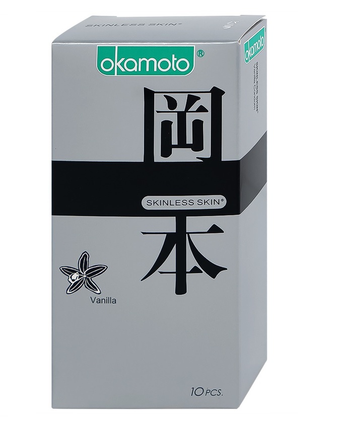 Bao cao su Okamoto hương vani mềm mịn, kéo dài thời gian 
