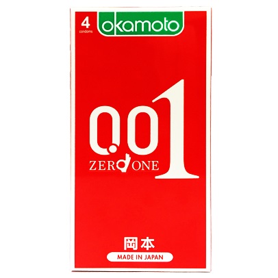 Okamoto 0.01 Ultra Thin Polyurethane Condoms 4 Pack