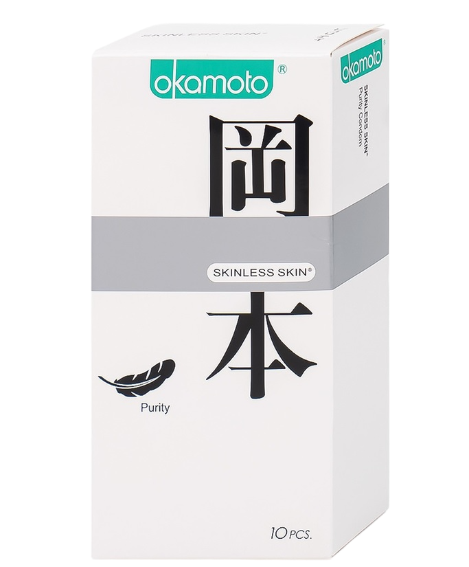 Bao cao su Okamoto Skinless siêu mỏng gel bôi trơn ôm sát an toàn 