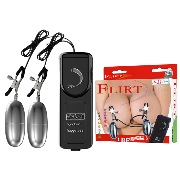 Dụng cụ kẹp vú inox Baile kèm trứng rung tăng khoái cảm nữ giới 