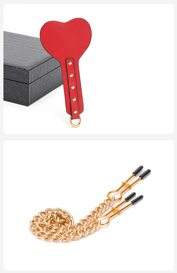 Bộ Đồ Chơi BDSM 8 Món Da Cao Cấp Kích Thích Đam Mê