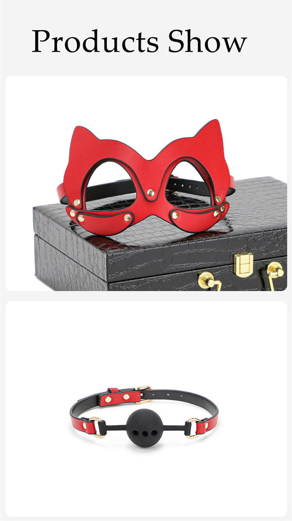 Bộ Đồ Chơi BDSM 8 Món Da Cao Cấp Kích Thích Đam Mê