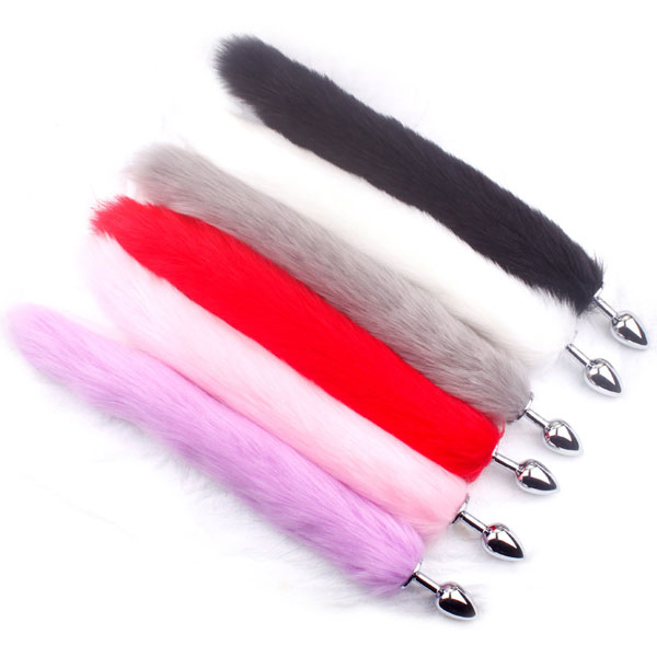 Phích cắm hậu môn đuôi cáo cosplay inox sang trọng tạo cảm giác táo bạo 