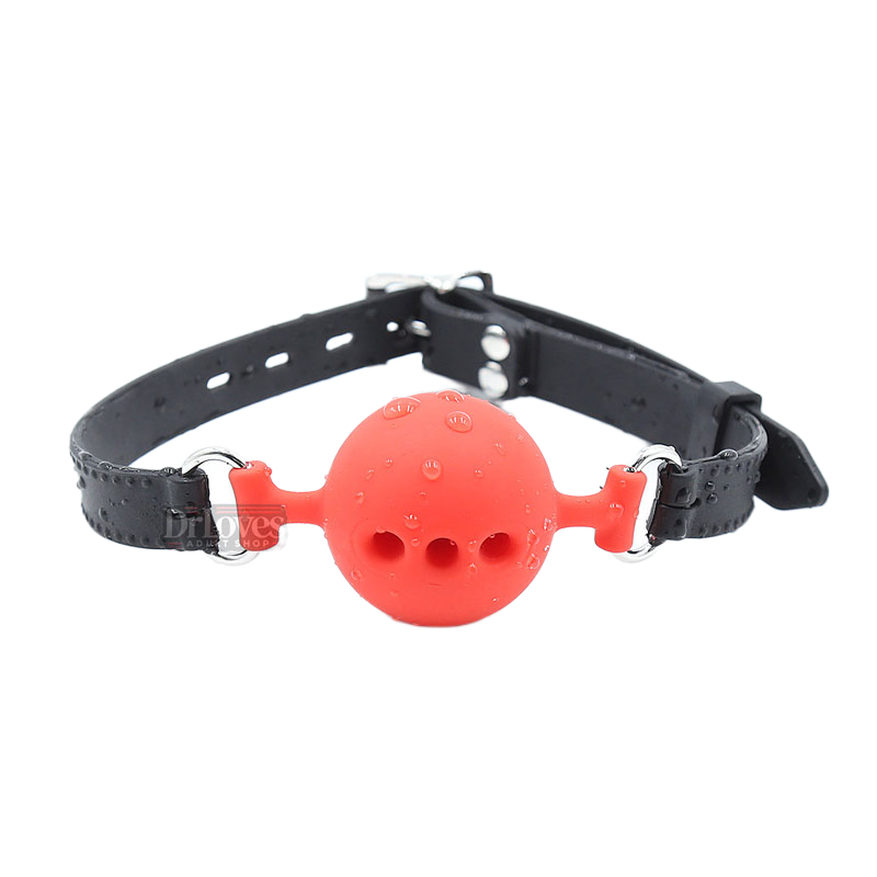 Bóng khóa miệng ball gag dây da bạo dâm kích thích khoái cảm 