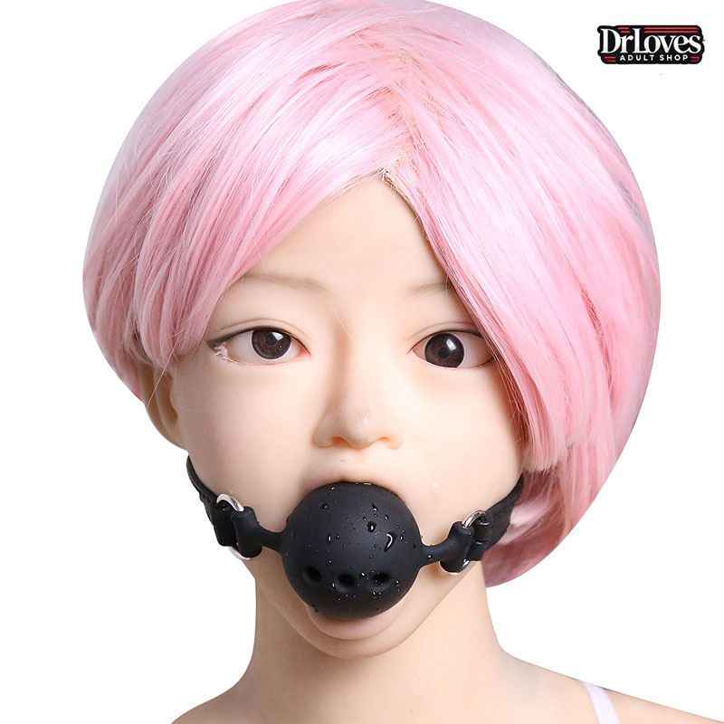 Bóng khóa miệng Ball Gag dây da silicon mềm mại kích thích bạo dâm