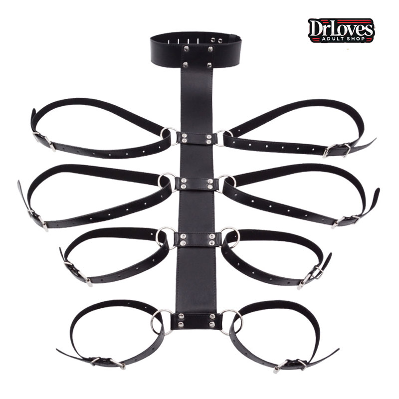 Đai da trói tay SM hình cánh bướm sang trọng tạo trải nghiệm bạo dâm