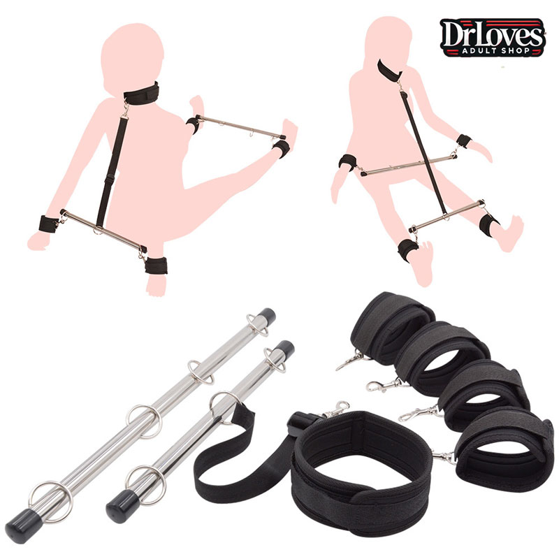 Bộ trói tay chân cổ SM thanh đôi sang trọng kích thích bạo dâm trải nghiệm