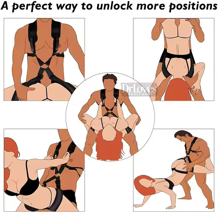 Bộ đai đeo vai SM cặp đôi vòng inox chắc chắn kích thích yêu