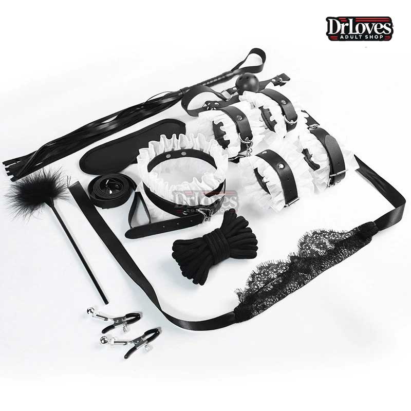 Bộ dụng cụ BDSM trói cô hầu gái kích thích khoái cảm bộ bạo dâm sang trọng 