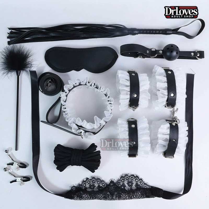 Bộ dụng cụ BDSM cô hầu gái sang trọng tăng khoái cảm đôi lứa