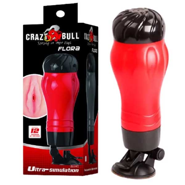 Âm đạo giả dính tường Crazy Bull 12 chế độ rung nóng rung mạnh 