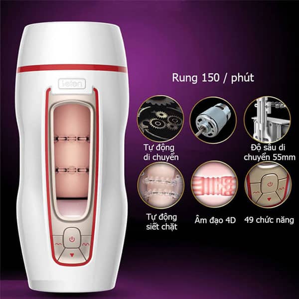 Leten Vagina Cup 4D Âm Đạo Giả 7 Chế Độ Bú Mút Tự Động Nhật Bản