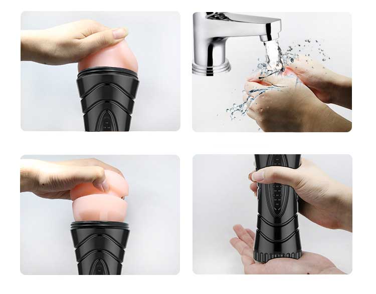 Âm Đạo Giả Fleslight Rung Đa Chế Độ Silicon Mềm Mại Nguy Trang