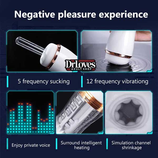 Máy Thủ Dâm DEEPU Rung Hút Tỏa Nhiệt 10 Chế Độ, Sạc Pin