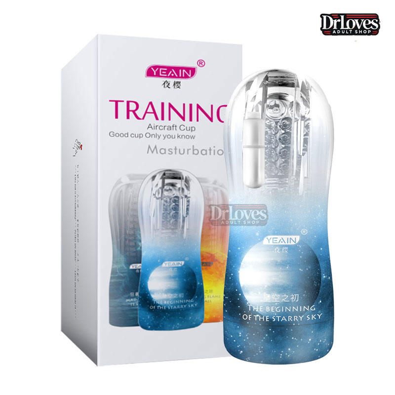 Cốc thủ dâm Yeain training trong suốt có rung siêu êm 