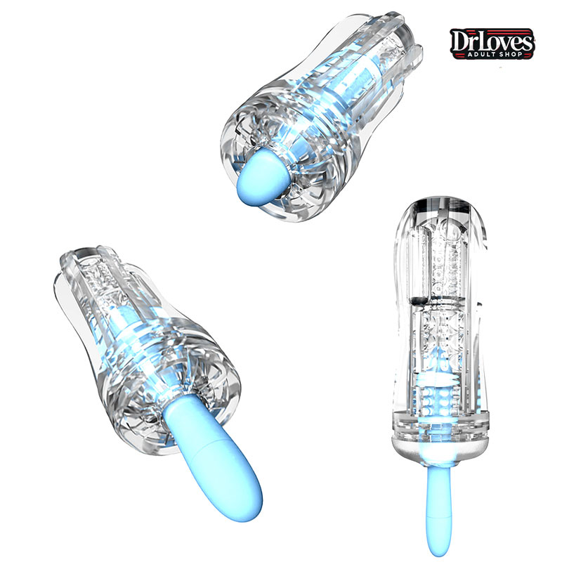 Cốc thủ dâm Yeain Training trong suốt có rung mạnh