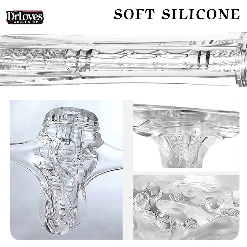 Cốc thủ dâm Yeain Training trong suốt có rung mạnh