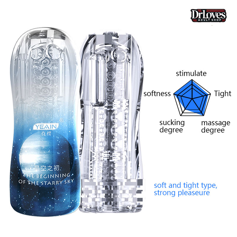 Cốc thủ dâm Yeain Training trong suốt có rung mạnh