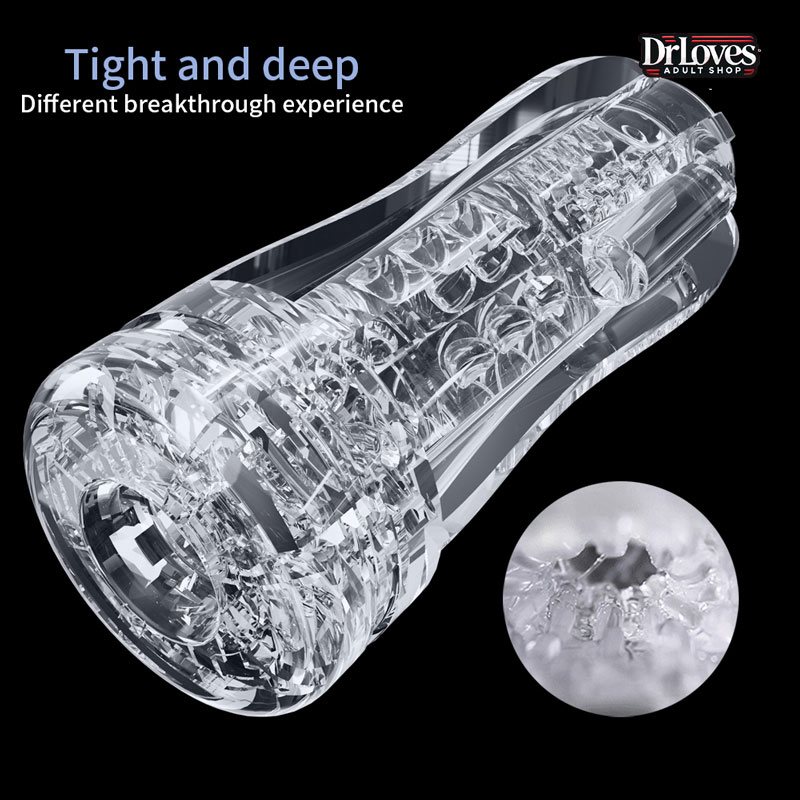 Cốc thủ dâm Yeain Training trong suốt có rung mạnh