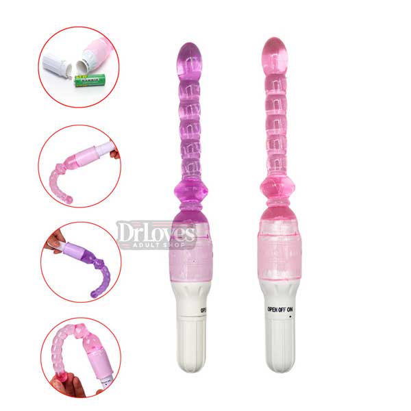 Que Rung Hậu Môn Silicon Mềm Mịn, Pin AA, Hưng Phấn Cao