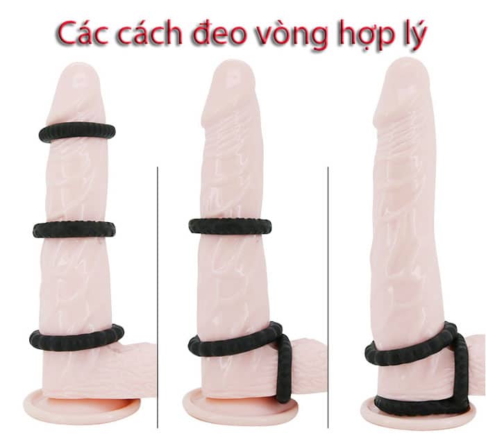 Bộ 3 Vòng Đeo TiTan Silicon cao cấp Kéo dài thời gian Quan hệ