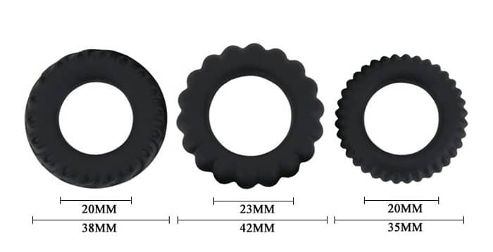 Bộ 3 Vòng Đeo TiTan Silicon cao cấp Kéo dài thời gian Quan hệ