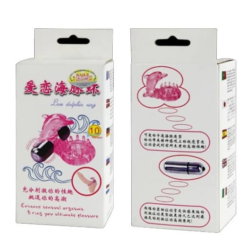 Vòng Rung Baile Cá Heo Silicon Chống Nước 10 Chế Độ Tăng Khoái