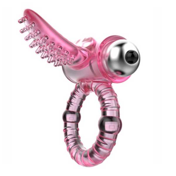 Vòng rung Baile Sweet gai silicon chống nước tăng khoái cảm đôi 