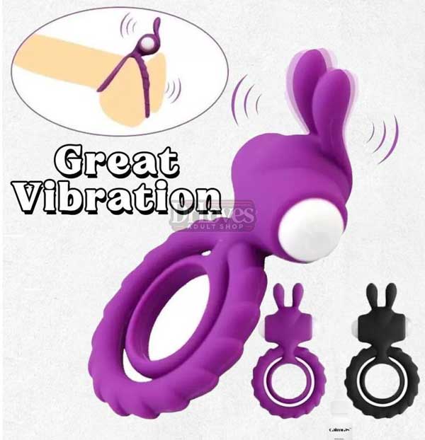 Vòng rung tai thỏ Love Moment silicon mềm mại kéo dài thời gian