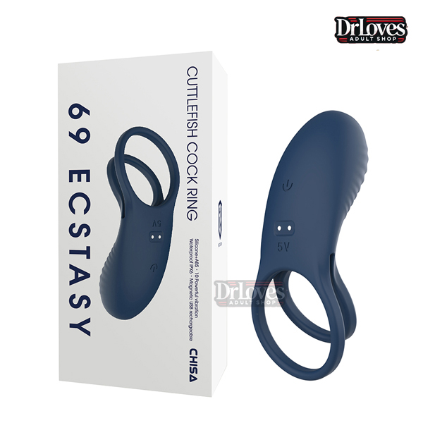 Vòng rung dương vật Chisa 69 ECSTASY 10 chế độ, silicon mềm mại, sạc pin