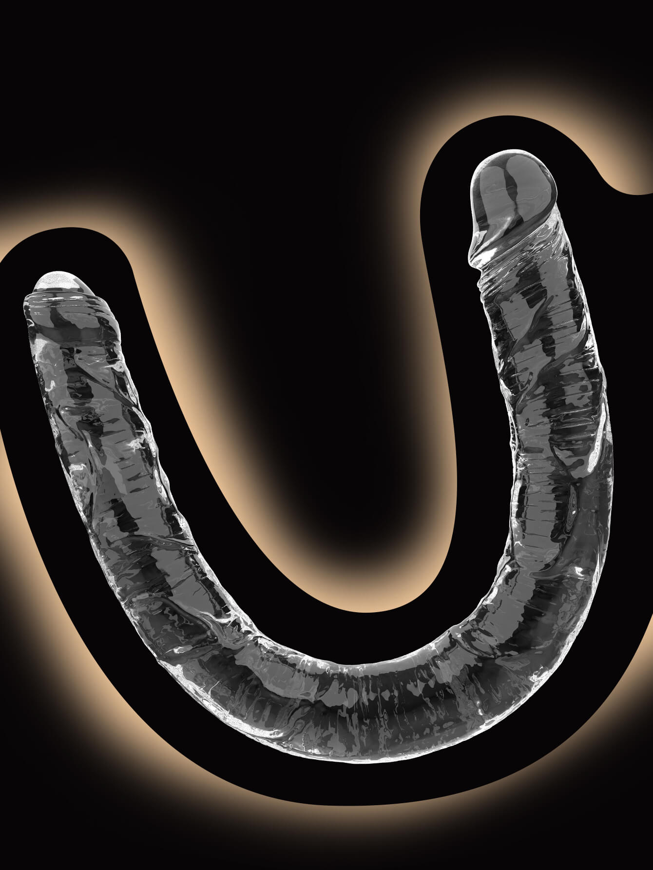 Dương Vật Giả 2 Đầu Silicon Mềm Mại Trong Suốt 40cm Giá Tốt