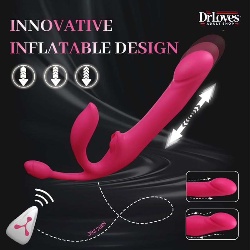 Dương vật giả Wild Lily 3in1 rung thụt remote điều khiển từ xa