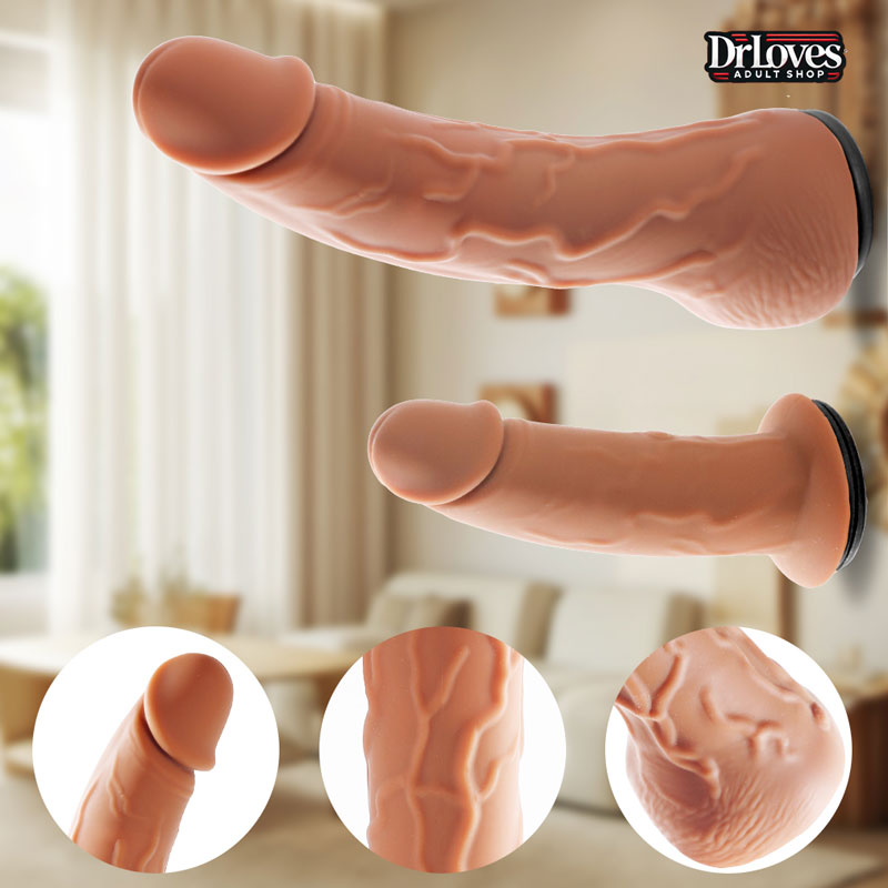 Dương vật giả 2 đầu Yeain có đai đeo rung chống nước