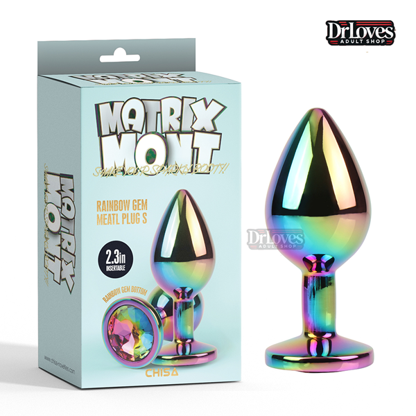 Phích hậu môn inox MATRIX MONT đính đá cầu vồng, sang trọng, kích thích mạnh 