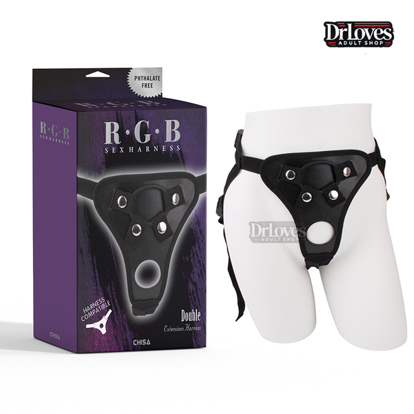 Đai Đeo Dương Vật RGB Double Extensions Harness Silicon 