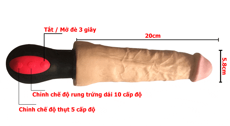 Dương Vật Giả Shesonicely Yes-100 Sạc Pin Phát Nhiệt Siêu Thật