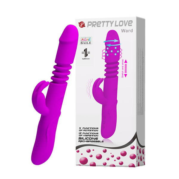 Dương vật giả Pretty Love Ward đa năng rung thụt pin sạc chống nước