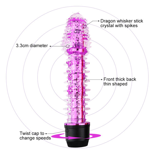 Dương Vật Giả Siêu Gai Mềm Rung Mạnh YueChao Hình Xương Rồng Kích Thích