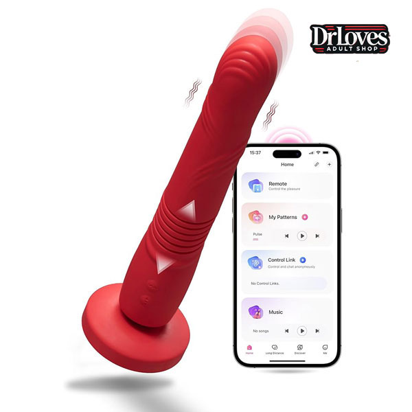 Dương vật giả Lovense Gravity rung thụt kết nối app chống nước 