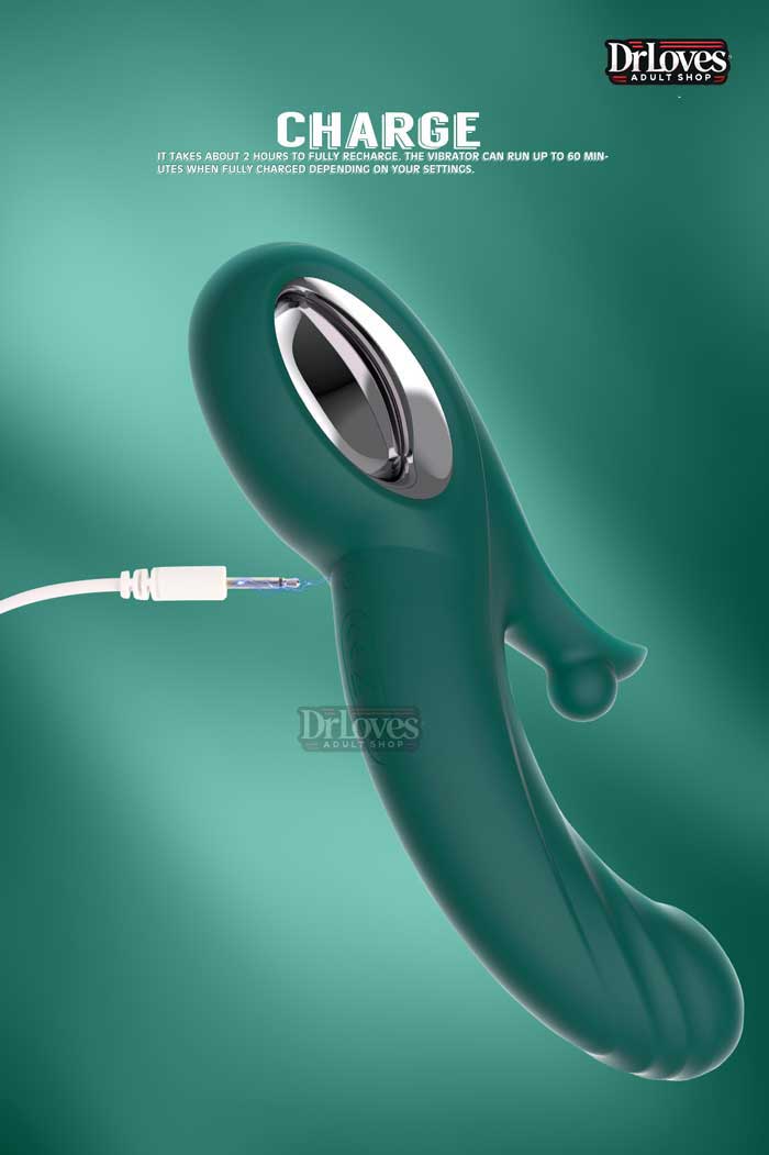 Dương vật giả Kissen Raider 3in1 rung thụt 10 chế độ, chống nước