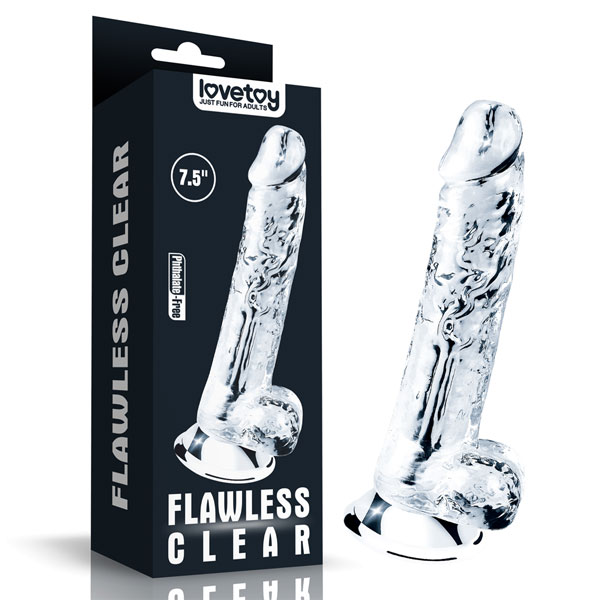 Dương Vật Giả Silicon Lovetoy Trong Suốt – Flawless Clear 7.5 Inch