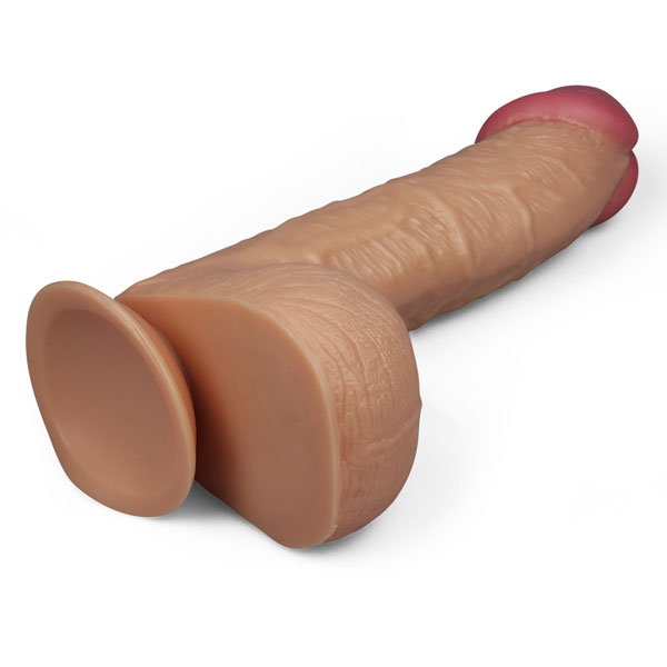 Lovetoy King Size 10.5 Inch wall-mounted dildo, life-like skin texture