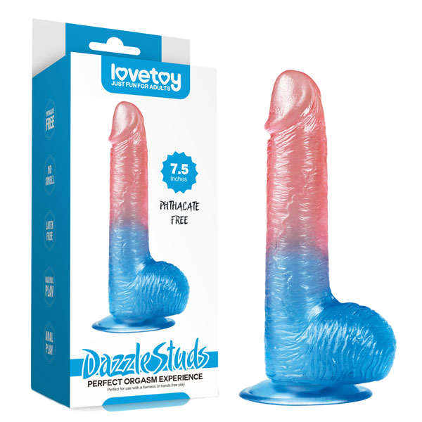  Đại lý Dương Vật Giả Hít Tường LoveToy Dazzle Studs 7.5″ Siêu Mềm  tốt nhất 